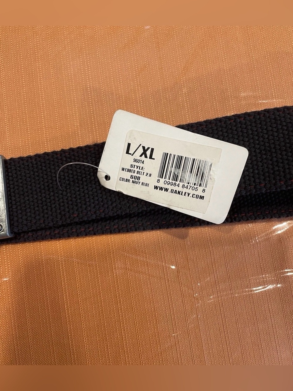 Vintage Oakley Belt 2.0 Webbed NEW With Tags Black/Navy Blue L/XL Skater Y2K - Picture 4 of 7